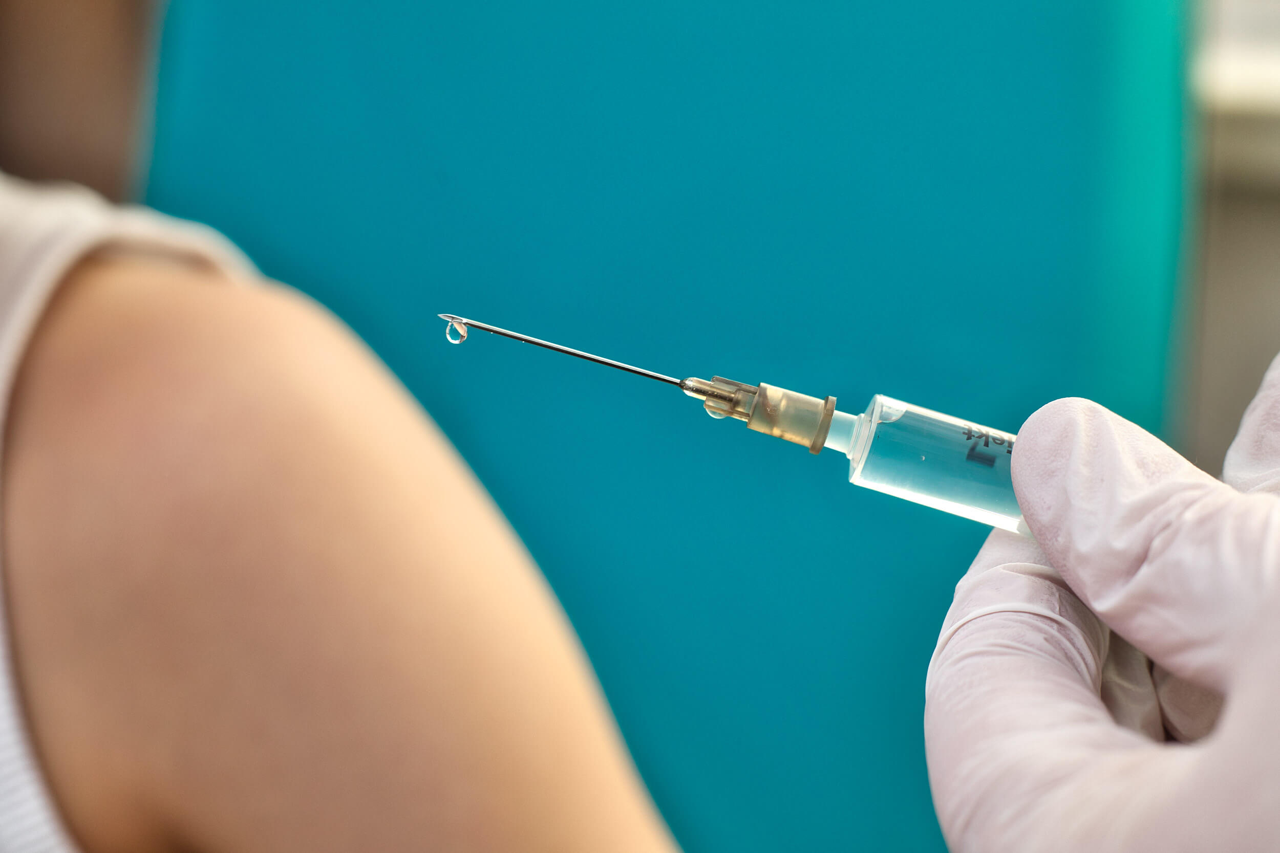 Spritze bei der Impfung